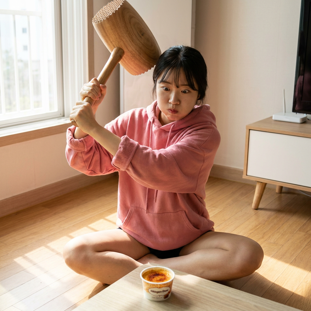 SNS 화제 크림브륄레 아이스크림