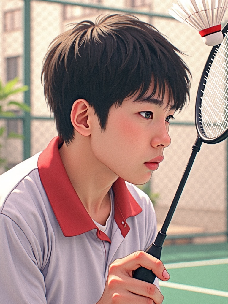 A neighborhood badminton court, and what came over the net instead of a shuttlecock