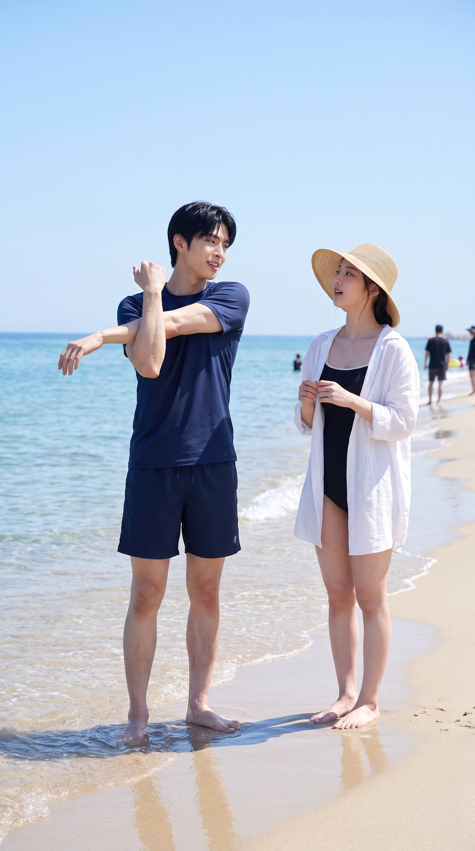 무릎 깊이에서 멈춘 25미터 수영 실력자