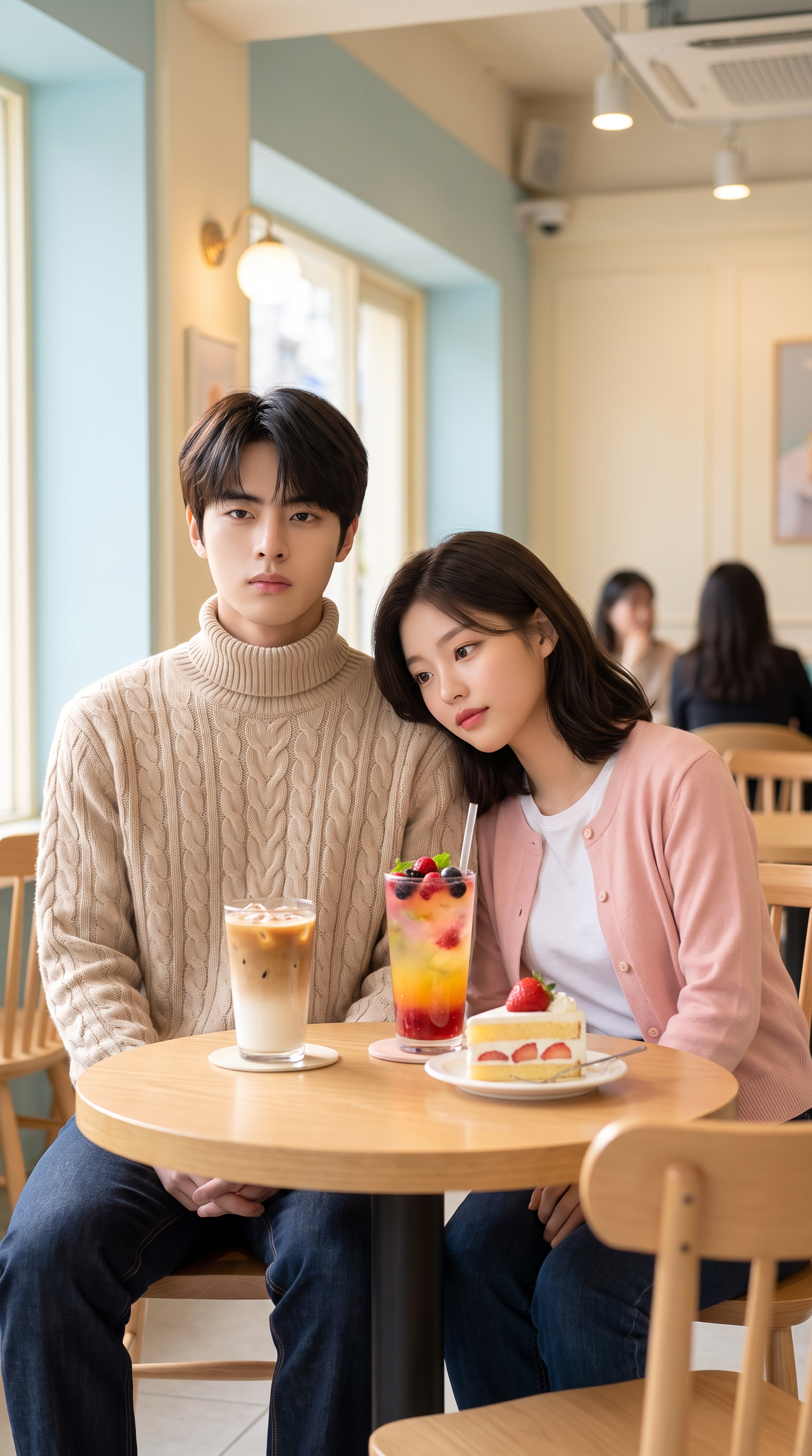 여친이 남친 잔만 빤히 보는 그 3초