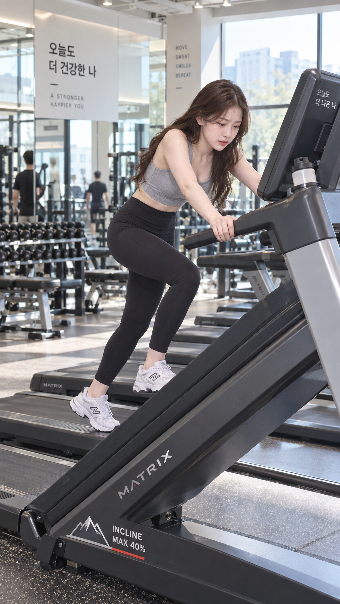 The moment the treadmill incline maxes out into a mountain