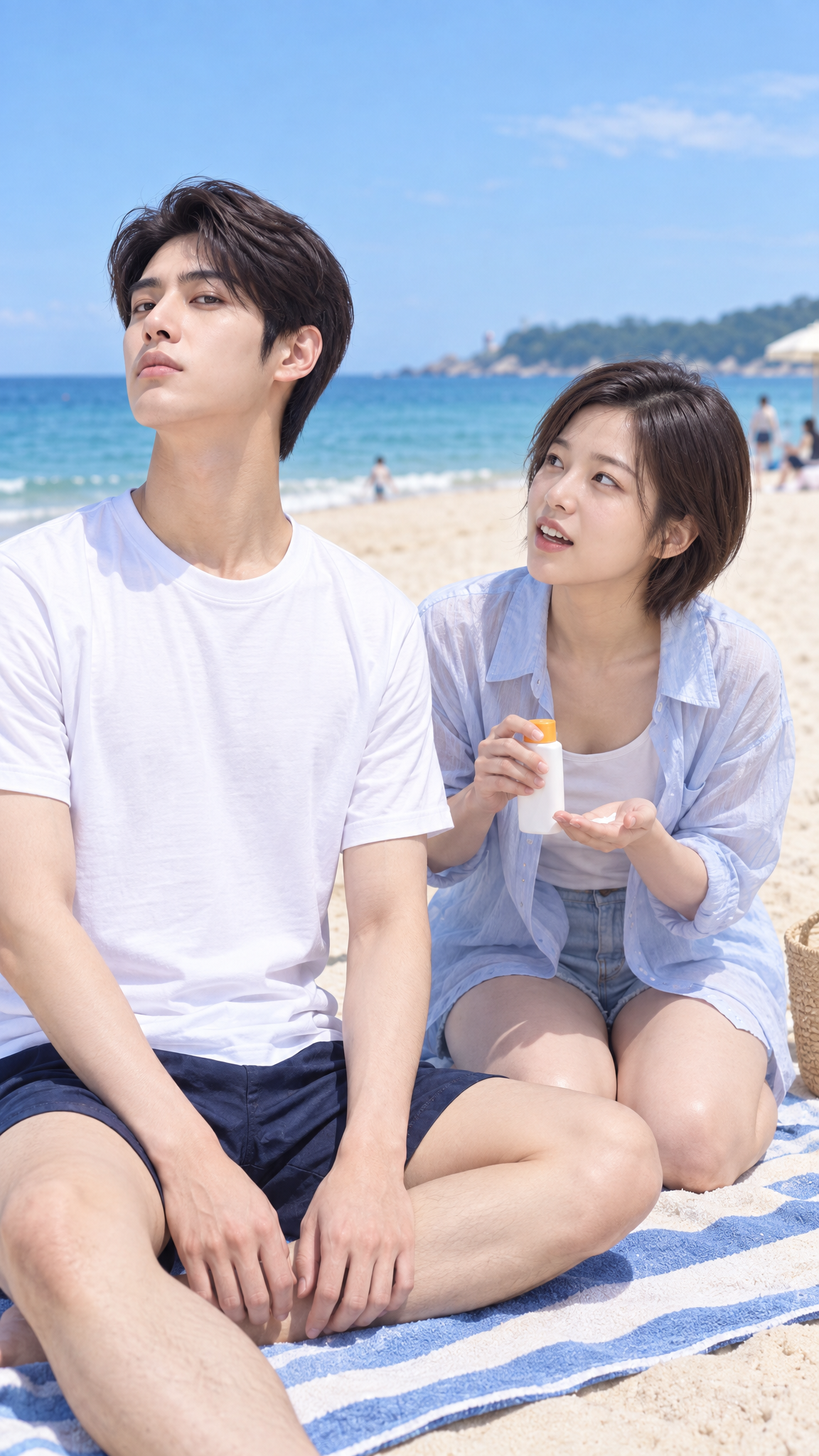 The 3 seconds he holds his jawline pose on the sand