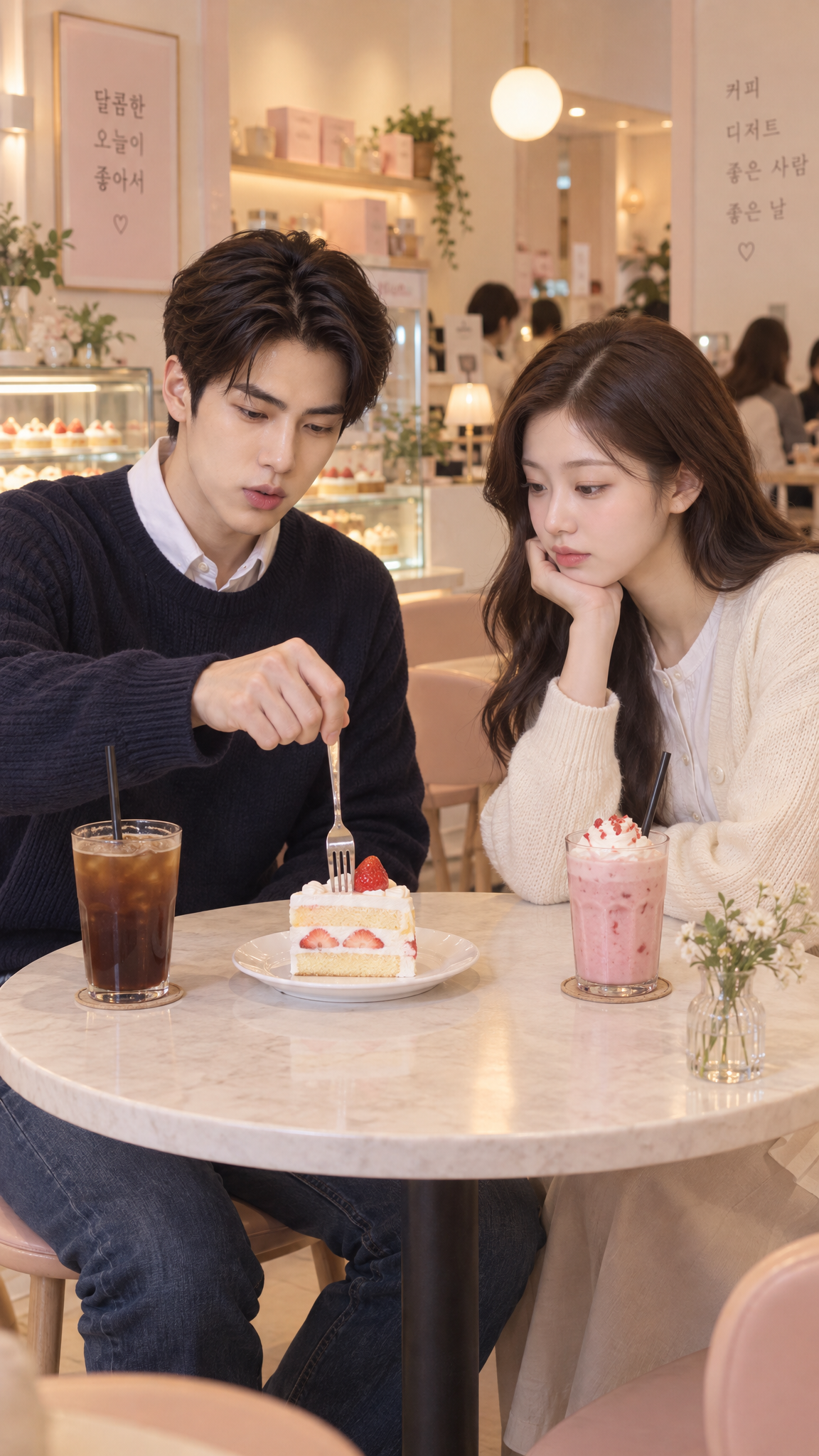 Boyfriend who cuts the cake 9:1 and stays confident